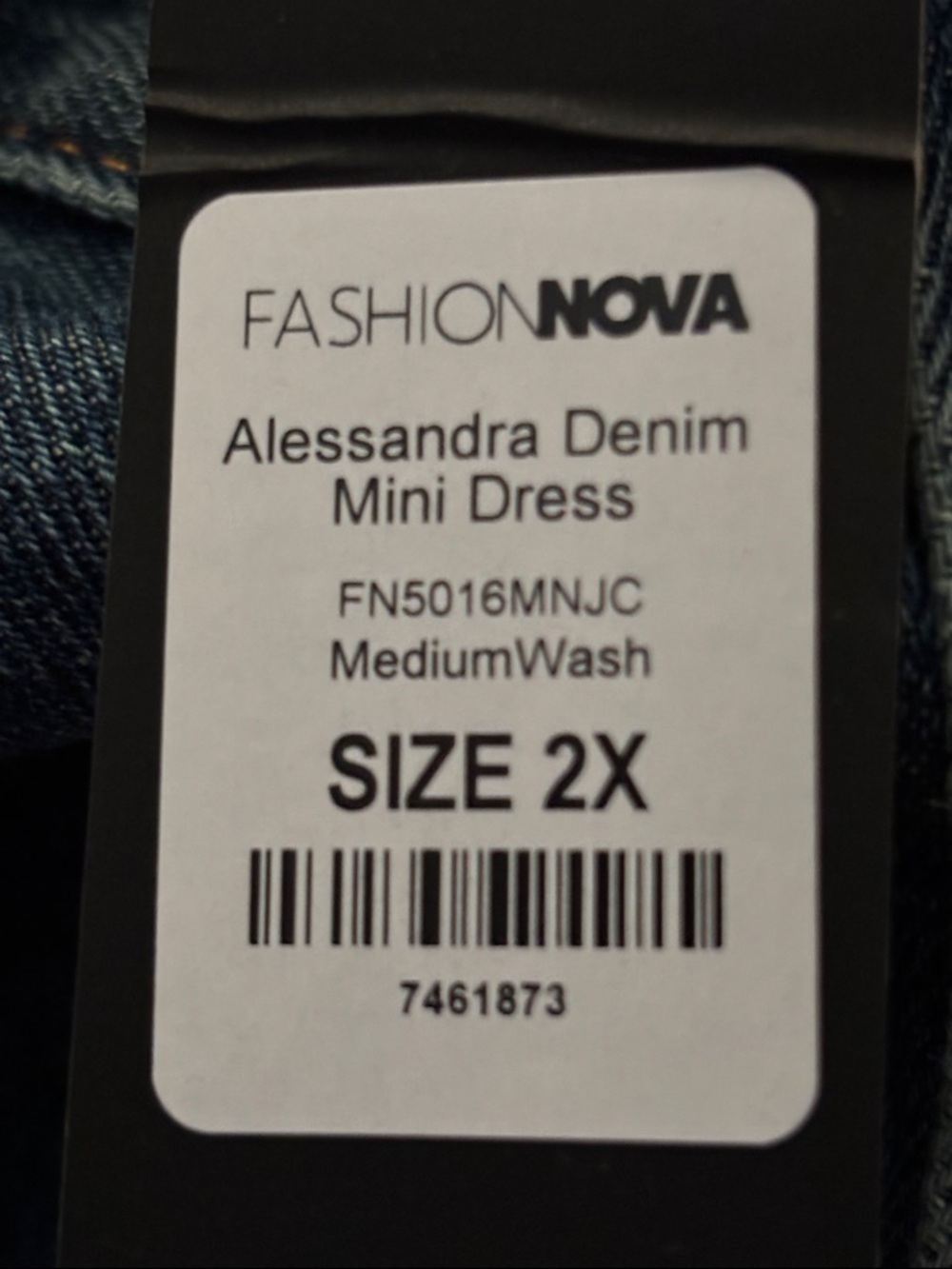 Fashion Nova Washed Blue Denim Button-Up Mini Dress “Alessandra” - Picture 5 of 5